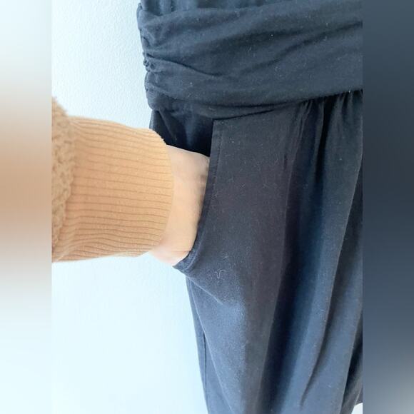 Boden Classic Jersey Dress Cup Sleeves Knee Lengthy Wom  size 4 Black - Picture 2 of 8